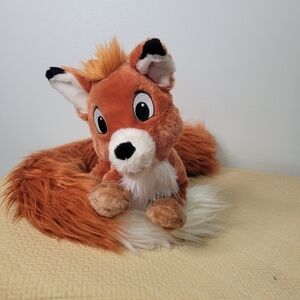 Disney's fox and the hound Todd dog plush w/extra long tail